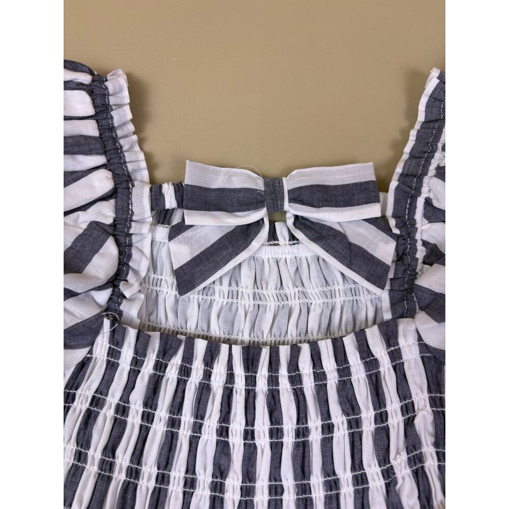 Girls Striped Dress Purse Set Tommy Bahama Size S Puff Sleeve Smocked NWT - Picture 6 of 8